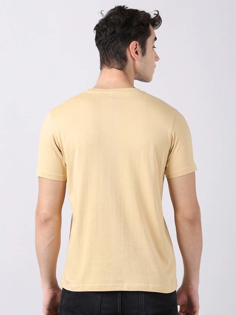 Buy Bonkers Corner Bonkers Corner Unisex Beige Drop-Shoulder Sleeves  Oversize Cotton T-shirt at Redfynd