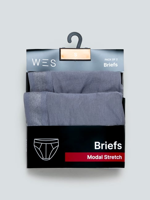 Buy WES Lounge Black Briefs Pack of Three from Westside