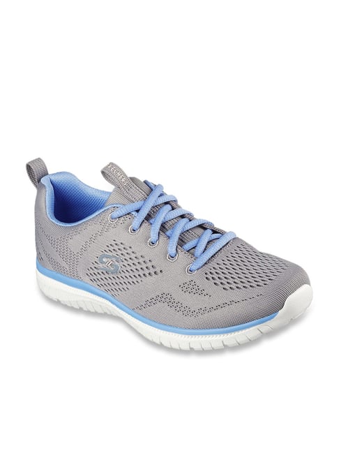 Skechers lace up clearance sneakers gris