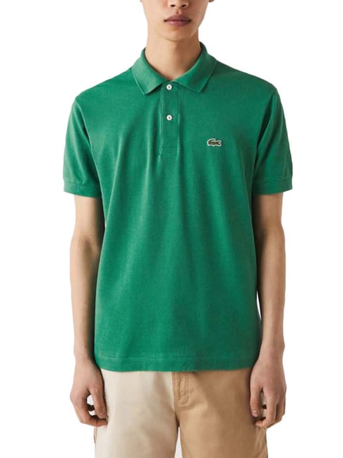 Lacoste Green Cotton Regular Fit Polo T-Shirts-picture-21
