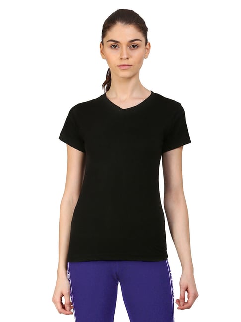 Appulse Black Cotton Slim Fit T-Shirt-picture-28