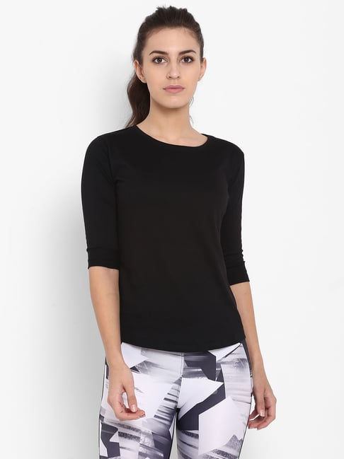 Appulse Black Cotton Slim Fit T-Shirt-picture-19