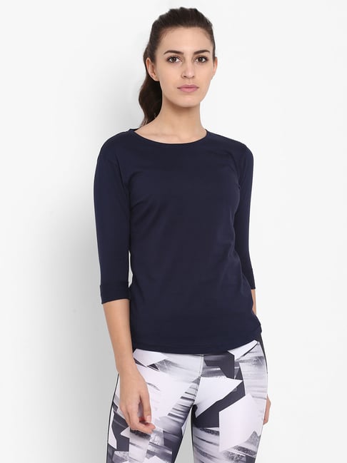 Appulse Navy Cotton Slim Fit T-Shirt-picture-16