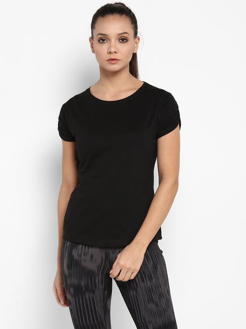 Appulse Black Cotton Slim Fit T-Shirt-picture-17