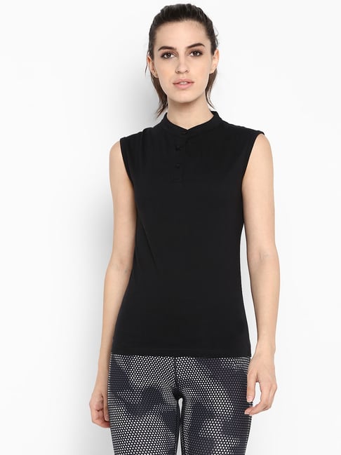 Appulse Black Cotton Slim Fit T-Shirt-picture-23