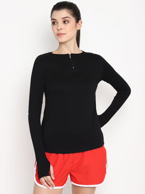 Appulse Black Cotton Slim Fit T-Shirt-picture-16