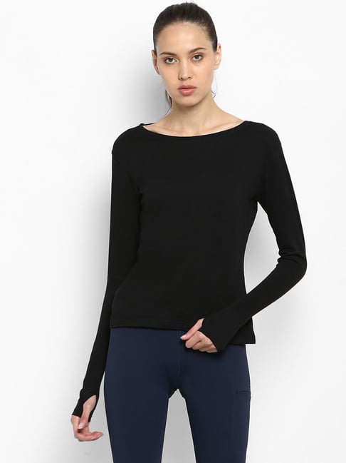 Appulse Black Cotton Slim Fit T-Shirt-picture-15