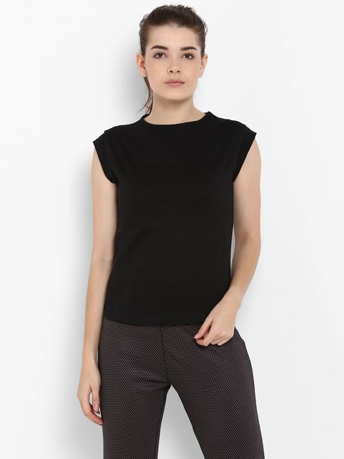 Appulse Black Cotton Slim Fit T-Shirt-picture-10