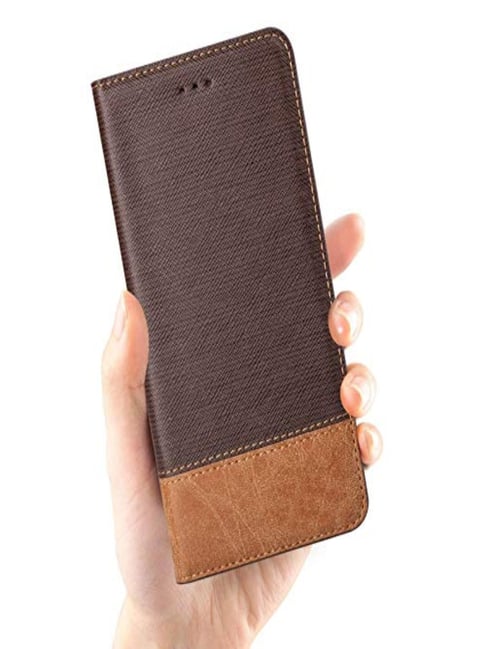 Buy ClickCase Canvas Leather Wallet Case Flip Cover For OPPO F21