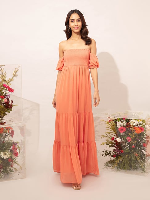Twenty Dresses Coral Maxi Dress Price in India