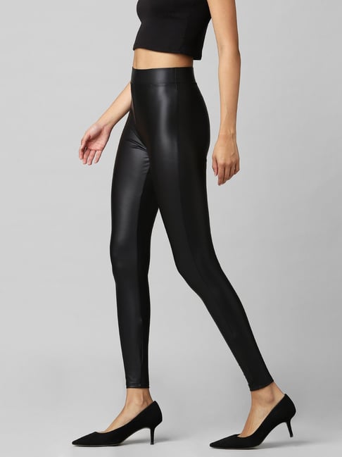 Faux Leather Croc Shine Leggings curated on LTK  Black faux leather  leggings, Outfits, Outfits with leggings