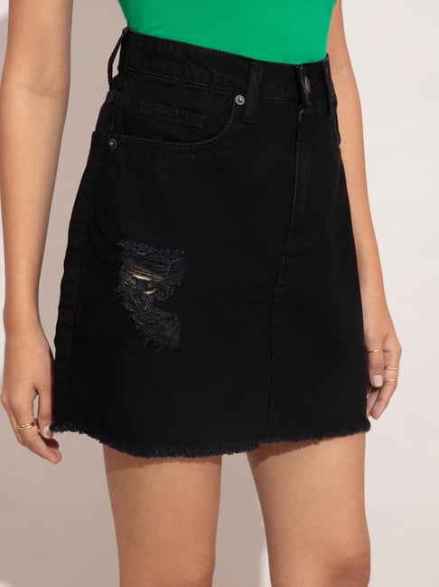 Buy Black Dark Gray Denim Maxi Skirt, Swing Skirt, A-line Patchwork Long Jean  Skirt, Stretch Denim Two Toned Mermaid Hipster Skirt, Size 10 Online in  India - Etsy