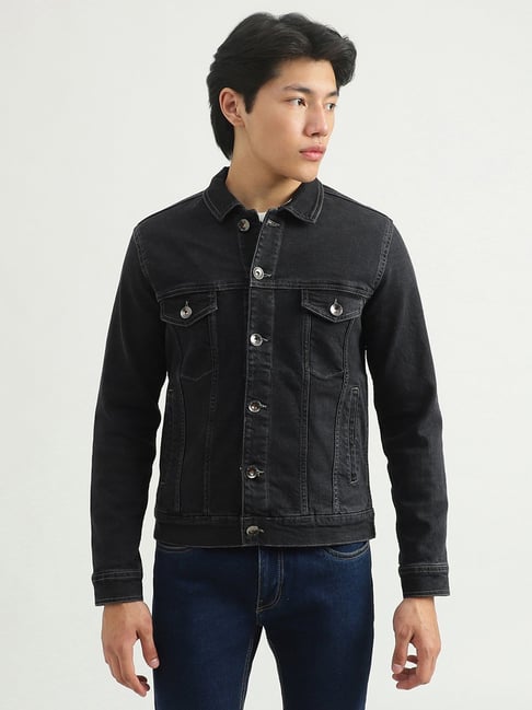 Buy United Colors of Benetton Black Full Sleeve Denim Jacket for