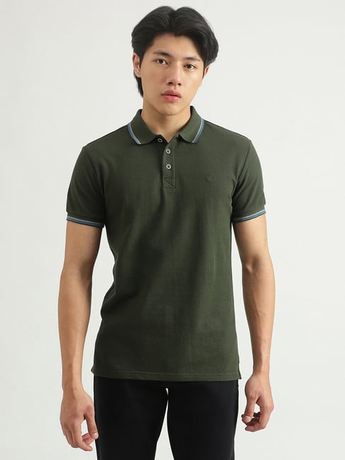 United Colors of Benetton Olive Polo T-Shirt