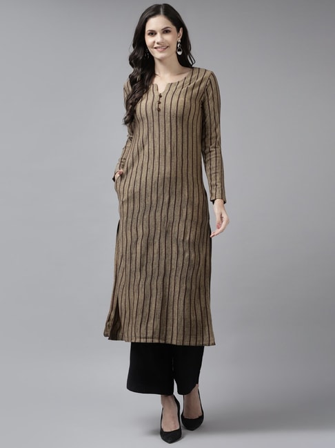 Buy BLACK HORSE Combo Pack of 2 Frock Style Woolen Kurti for Women RED,  Beige at Amazon.in