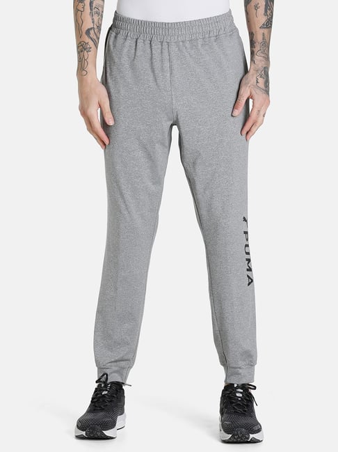 Puma Grey Regular Fit Printed Track Pants