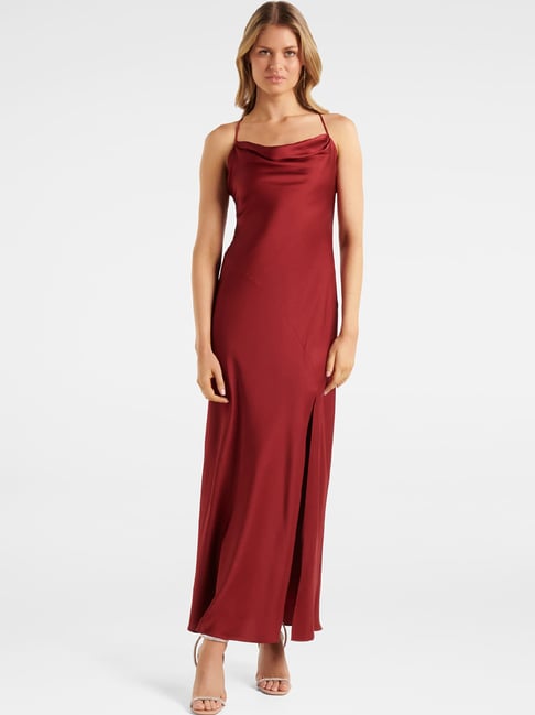 Forever New Maroon Maxi Dress Price in India