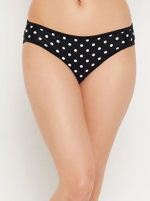 Clovia Black & White Polka Dot Bikini Panty Price in India