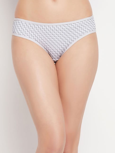 Buy Clovia Grey Printed Bikini Panty for Women Online @ Tata CLiQ