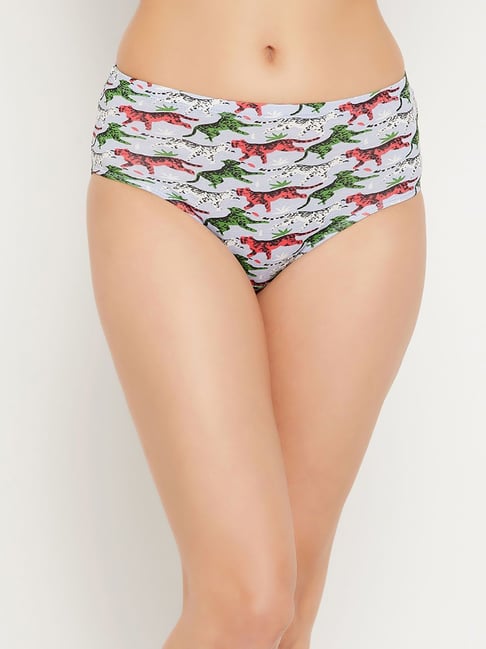 Clovia Multicolor Cotton Printed Hipster Panty Price in India