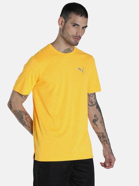 Puma Yellow Regular Fit T-Shirt