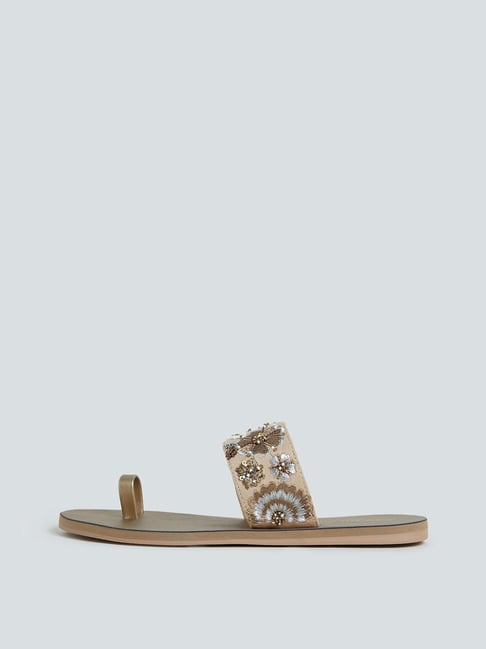 LUNA BLU by Westside Bronze Artisanal Kolhapuri Sandals Price in India
