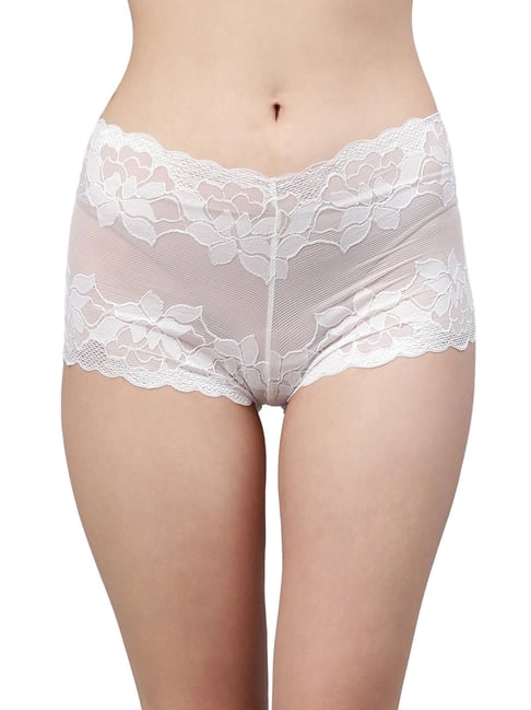 La Vie En Rose Grey Plain Boy Shorts Panty