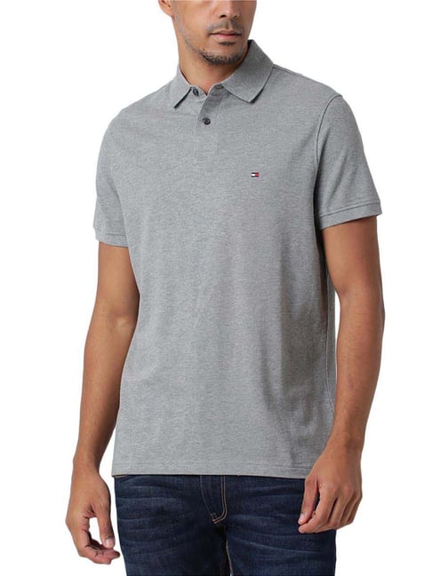 Tommy Hilfiger Medium Grey Heather Regular Fit Polo T-Shirt