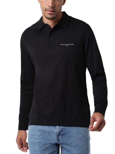 Tommy Hilfiger Black Regular Fit Polo T-Shirt