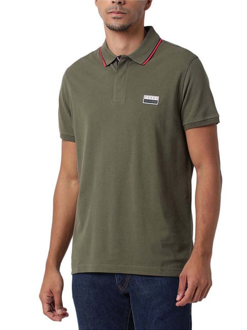 Tommy Hilfiger Desert Khaki Regular Fit Polo T-Shirt