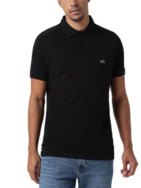 Tommy Hilfiger Black Regular Fit Polo T-Shirt