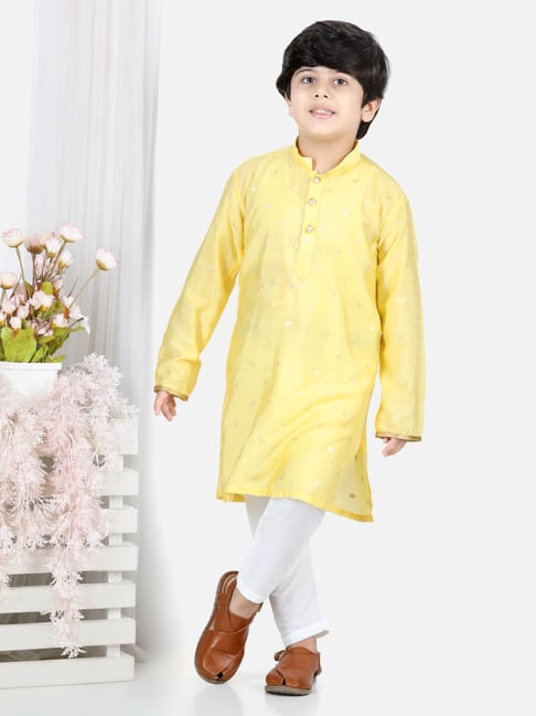 Yellow kurta discount pajama for kids