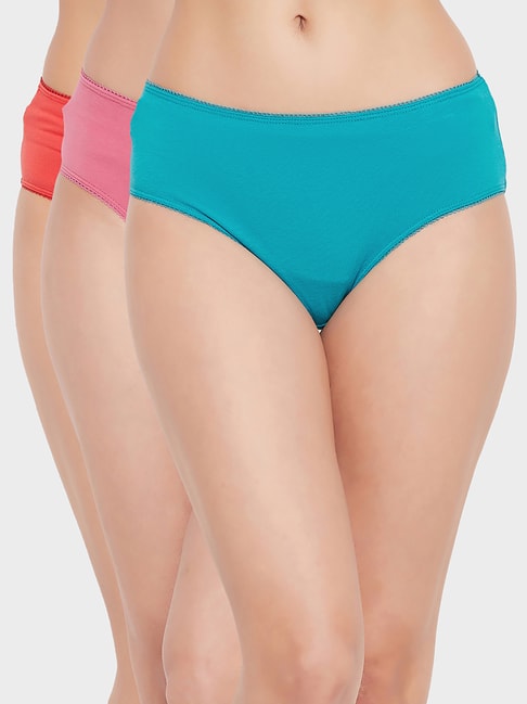 Clovia Multicolor Hipster Panty  - Pack of 3 Price in India