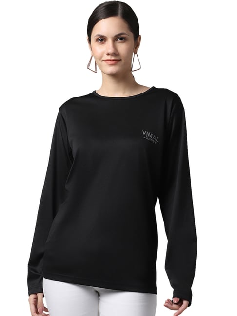 Vimal Jonney Black Logo Print T-Shirt-picture-30