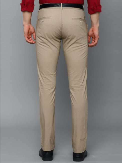 Allen Solly Beige Cotton Slim Fit Chinos