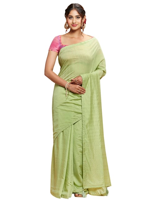 Navyasa by liva Green Glitz ¿n¿ Glam Liva Saree With Blouse Price in India