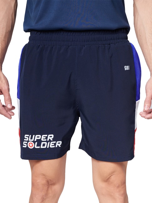 The Souled Store Navy Captain America Print Shorts