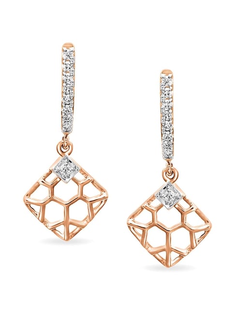 Buy Ratnavali Jewels Rose Gold Plated Round American Diamond Dangle and Drop  Earrings White for Women, Girls Online at Best Prices in India - JioMart.