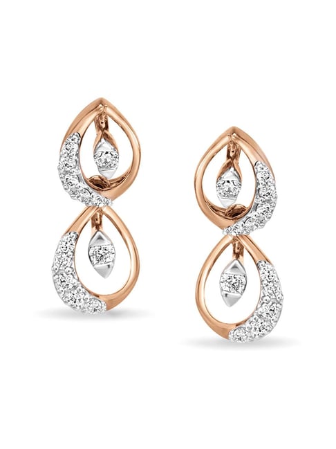 18K White Gold Teardrop Diamond Cluster and South Sea Cultured Pearl Drop  Earrings (12-13 mm)