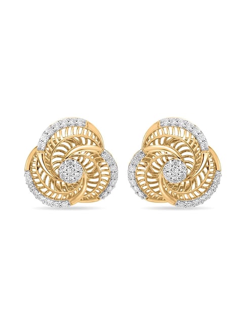 Estate GIA 109ct and 103ct Diamond Stud Earrings  Israel Rose  Stud  earrings Diamond studs 14k white gold stud earrings