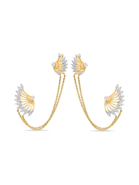 Real Gold-Plated Triangle Hoop Earrings - Accessorize India