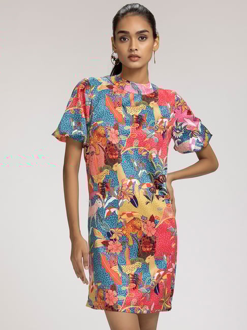 Buy SHAYE Multicolor Printed Sheath Dress for Women's Online
