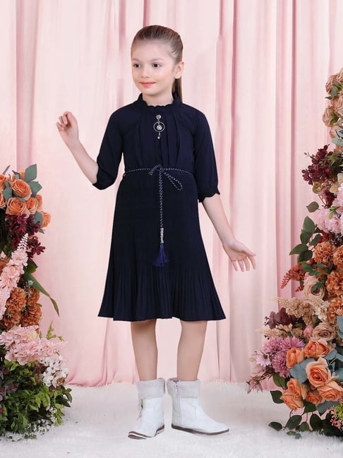 Buy Blue Dresses & Frocks for Girls by LEE COOPER Online | Ajio.com