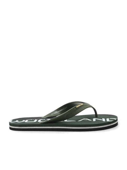 Woodland Men's Olive Flip Flops