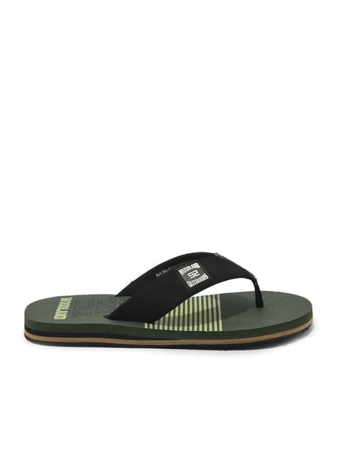 Woodland Men's Black Flip Flops-picture-28