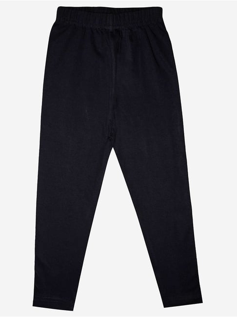 Kiddopanti Kids Black Solid Leggings-picture-20