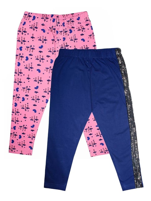 Buy French Kleider Girls Multicolor Solid Cotton Blend Pack of 4 Leggings  Online at Best Prices in India - JioMart.