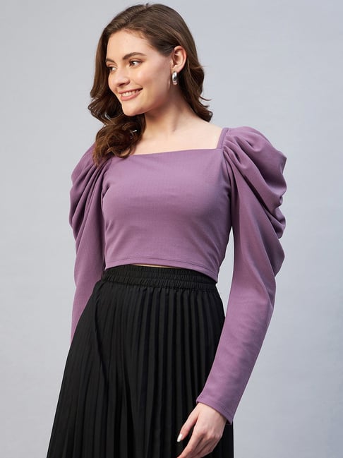 Buy Marie Claire Purple Crop Top for Women's Online Tata CLiQ