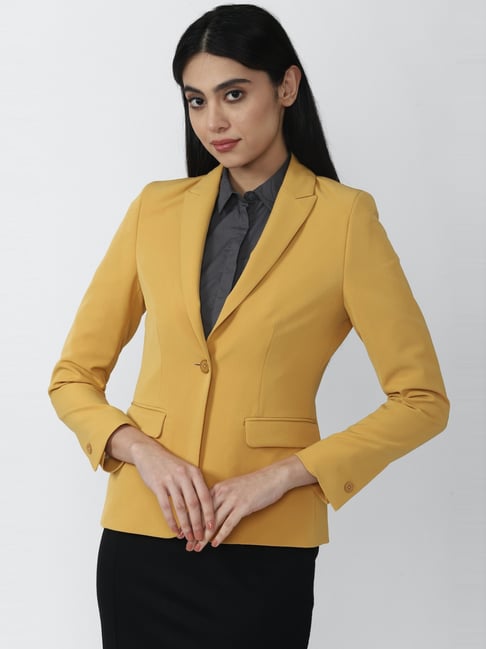 Van Heusen Yellow Regular Fit Blazer