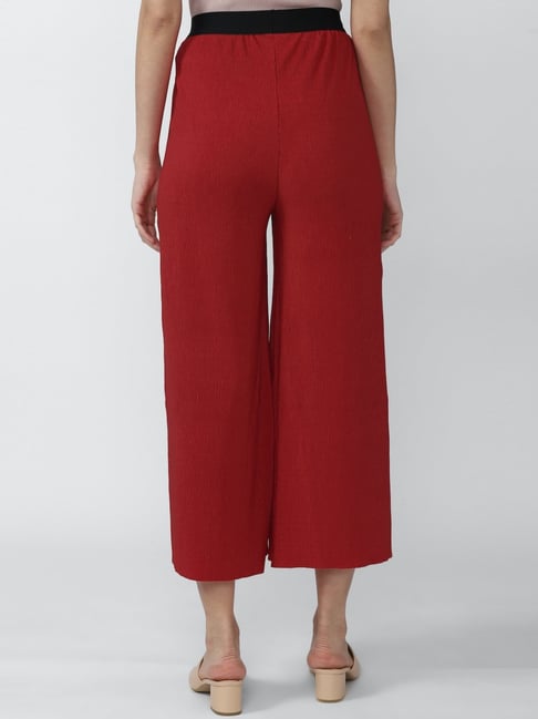 Buy Van Heusen Red Mid Rise Culottes for Women Online @ Tata CLiQ